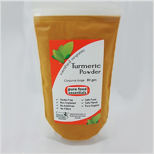 Turmeric Powder Pure Food Essentials Certified Organic (80g,zip)